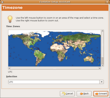 Email timezone declaration in Evolution.