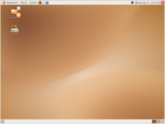 Ubuntu Feisty Default Screen